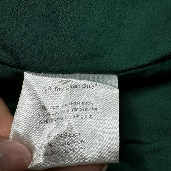 Fame and Partners Green Satin Maxi Gown Dress 8 - Picture 5 of 7